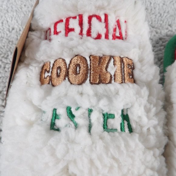 DearFoam Holiday "Official Cookie Tester "Memory Foam Slippers Size S 5-6 - Picture 6 of 9